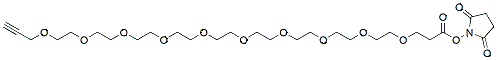 Molecular structure of the compound: Propargyl-PEG10-NHS ester