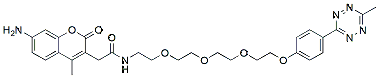 Molecular structure of the compound: AMCA-PEG3-Methyltetrazine