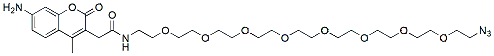 Molecular structure of the compound: AMCA-PEG8-Azide