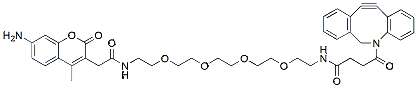 Molecular structure of the compound: AMCA-PEG4-DBCO