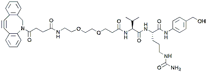 Molecular structure of the compound: DBCO-PEG2-Val-Cit-PAB-OH