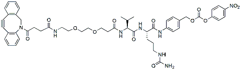 Molecular structure of the compound: DBCO-PEG2-Val-Cit-PAB-PNP