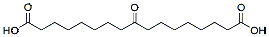 Molecular structure of the compound: 9-Oxoheptadecanedioic acid