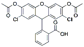 Molecular structure of the compound: H2DCFDA (2,7-dichlorodihydrofluorescein diacetate)