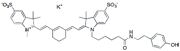 Molecular structure of the compound: sulfo-Cyanine7 tyramide