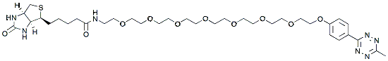 Molecular structure of the compound: Biotin-PEG7-methyltetrazine