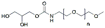 Molecular structure of the compound: 2,3-dihydroxypropyl carbamate-PEG-m, MW 1,000