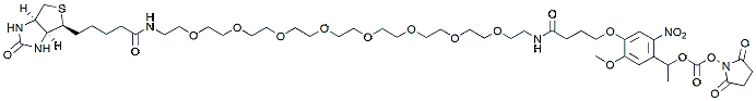 Molecular structure of the compound: PC Biotin-PEG8-NHS carbonate ester