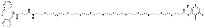 Molecular structure of the compound: DBCO-PEG12-TFP ester