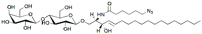 Molecular structure of the compound: C6(6-azido) LacCer