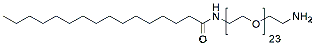Molecular structure of the compound: Palmitic acid-PEG23-amine
