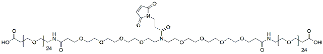 Molecular structure of the compound: N-Mal-N-bis(PEG4-acid-amido-PEG24-acid)