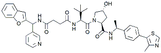 Molecular structure of the compound: (S,R,S)-AHPC-C2-amide-benzofuranylmethyl-pyridine