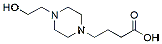 Molecular structure of the compound: 4-(4-(2-hydroxyethyl)piperazin-1-yl)butanoic acid