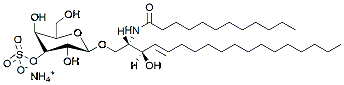 Molecular structure of the compound: C12 Mono-Sulfo Galactosyl(ß) Ceramide (d18:1/12:0)