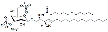 Molecular structure of the compound: C12 Di-Sulfo Galactosyl(ß) Ceramide (d18:1/12:0)