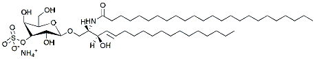 Molecular structure of the compound: C24 Mono-Sulfo Galactosyl(ß) Ceramide (d18:1/24:0)