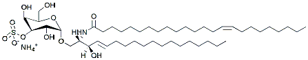 Molecular structure of the compound: C24:1 Mono-sulfo galactosyl (alpha) ceramide (d18:1/24:1)