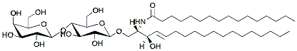 Molecular structure of the compound: C16 Lactosyl(ß) Ceramide (d18:1/16:0)