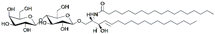 Molecular structure of the compound: C18 Lactosyl(ß) Ceramide (d18:1/18:0)