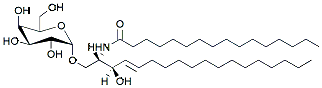 Molecular structure of the compound: C16 Galactosyl(a) Ceramide (d18:1/16:0)