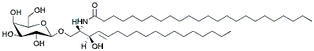 Molecular structure of the compound: C24:0 Galactosyl(a)ceramide(d18:1/24:0)