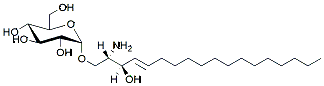 Molecular structure of the compound: Glucosyl(a) Sphingosine (d18:1)