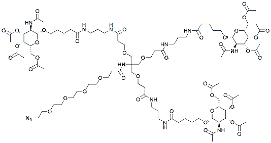 Molecular structure of the compound: Tri-GalNAc-PEG4-Azide