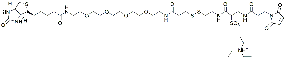 Molecular structure of the compound: Biotin-PEG4-S-S-sulfo-Maleimide