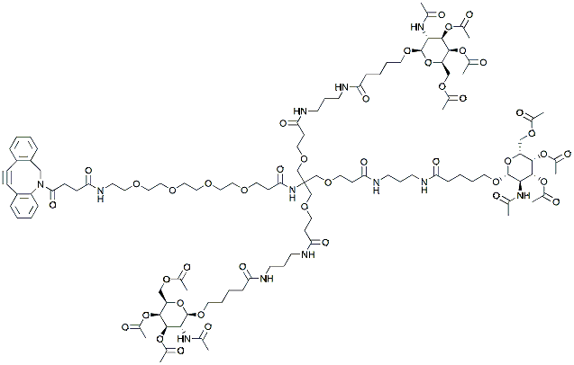 Molecular structure of the compound: Tri-GalNAc-PEG4-DBCO