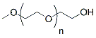 Molecular structure of the compound: m-PEG-OH, MW 1,000