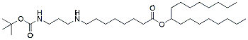 Molecular structure of the compound: t-butyl 3-(7-((heptadecan-9-yloxy)carbonyl)heptylamino)propylcarbamate