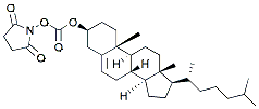 Molecular structure of the compound: 1-[[[(3ß)-Cholest-5-en-3-yloxy]carbonyl]oxy]-2,5-pyrrolidinedione