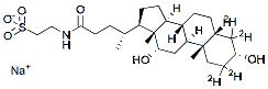 Molecular structure of the compound: Taurodeoxycholic Acid-d4 sodium salt