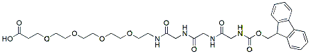 Molecular structure of the compound: Fmoc-Gly-Gly-Gly-PEG4-acid