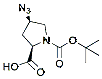 Molecular structure of the compound: (2R,4R)-Boc-D-Pro(4-N3)-OH