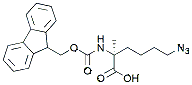 Molecular structure of the compound: (S)-N-Fmoc-2-(4-azidobutyl)alanine