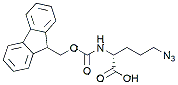 Molecular structure of the compound: Fmoc-D-Orn(N3)-OH