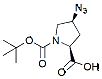 Molecular structure of the compound: cis-4-Azido-N-Boc-L-proline