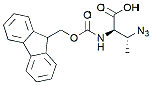 Molecular structure of the compound: (2R,3R)-(Fmoc-amino)-3-azidobutyric acid