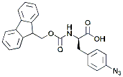 Molecular structure of the compound: 4-Azido-N-Fmoc-D-phenylalanine