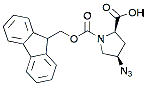 Molecular structure of the compound: cis-4-Azido-N-Fmoc-D-proline