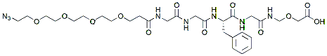 Molecular structure of the compound: Azide-PEG4-Gly-Gly-L-Phe-N-[(carboxymethoxy)methyl]Glycinamide