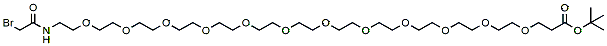 Molecular structure of the compound: Bromoacetamido-PEG12-t-butyl ester