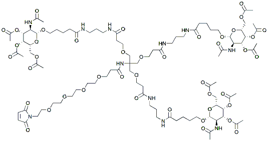 Molecular structure of the compound: Tri-GalNAc-PEG4-Mal