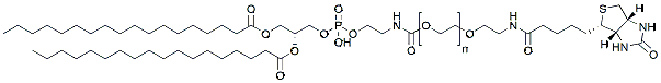 Molecular structure of the compound: DSPE-PEG-Biotin, MW 2,000