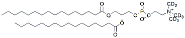 Molecular structure of the compound: 1,2-Dipalmitoyl-sn-glycero-3-PC-d9