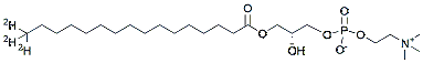 Molecular structure of the compound: 1-Palmitoyl-d3-2-hydroxy-sn-glycero-3-PC