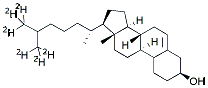 Molecular structure of the compound: Cholesterol-d6 (propan-2-yl tail)