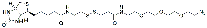 Molecular structure of the compound: Biotin-S-S-PEG3-Azide